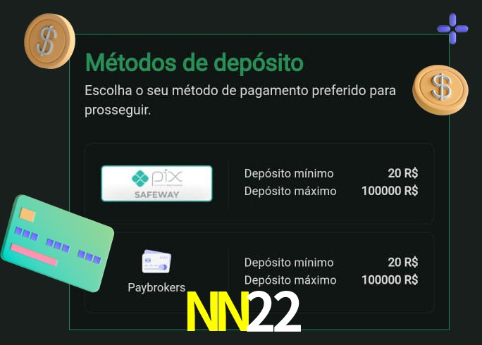 O cassino NN22 oferece uma grande variedade de métodos de pagamento